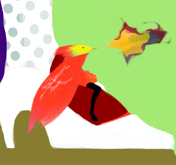 bird on foot
